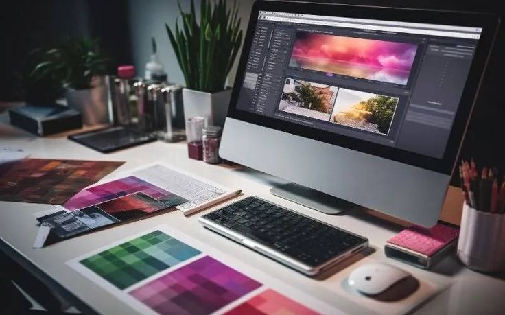 Lezione di design grafico con studenti e docente